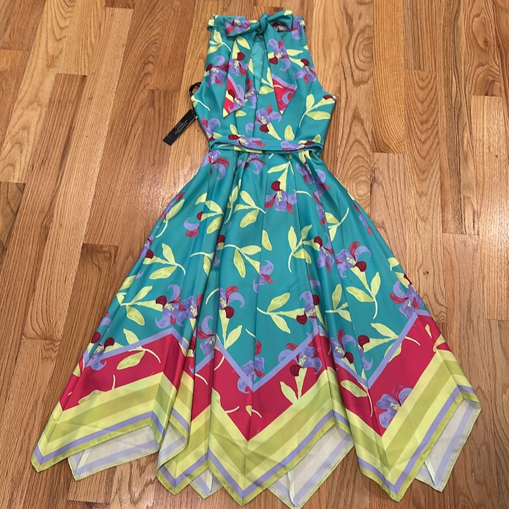 NWT Tahari Hankerchief Hem Dress - Picture 4 of 9